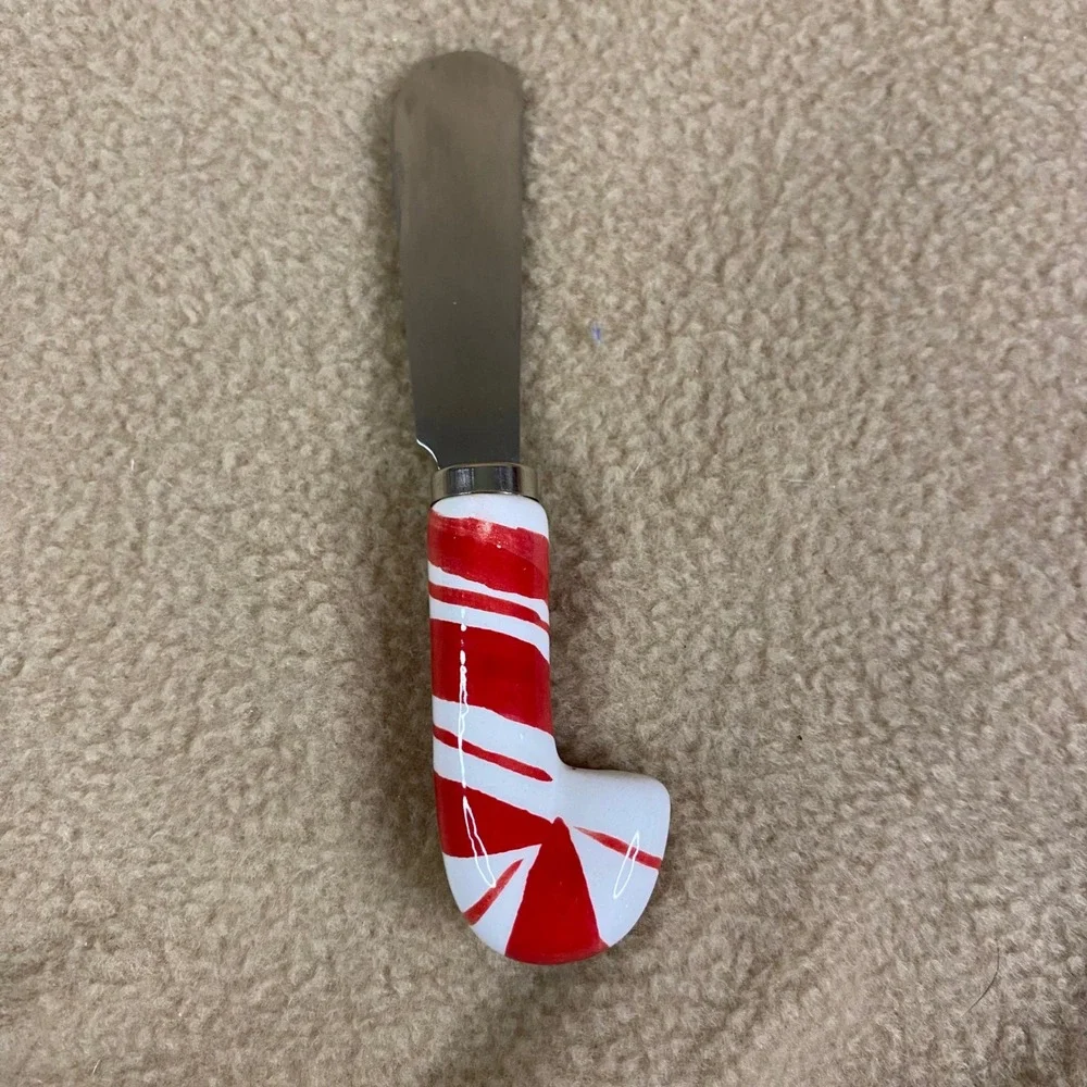 Candy Cane Spreader‎ Butter Knife Holiday Christmas Kitchen Stainless Steel EUC